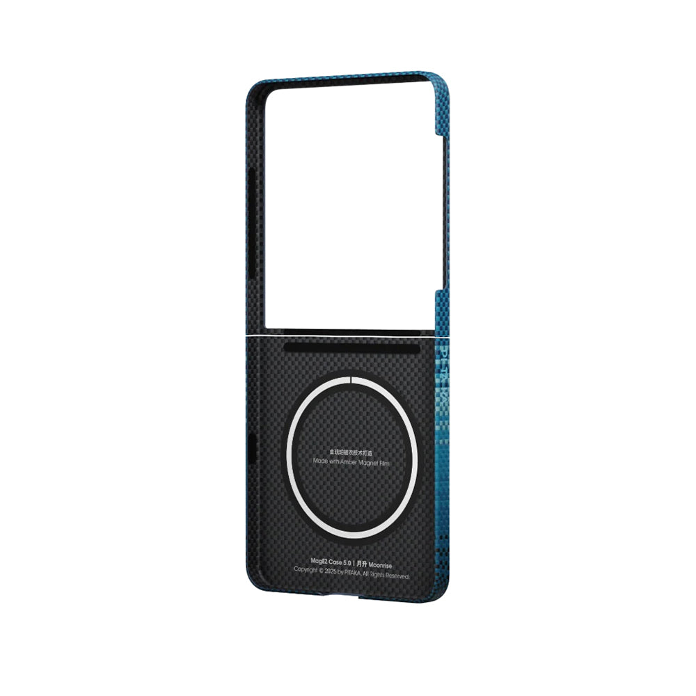 Pitaka Tactile Woven Sunset-Moonrise Serisi Galaxy Z Flip 7 M-safe Aramid Fiber Telefon Kılıfı Pitaka Tactile Woven Sunset-Moonrise Serisi Galaxy Z Flip 7 M-safe Aramid Fiber Telefon Kılıfı